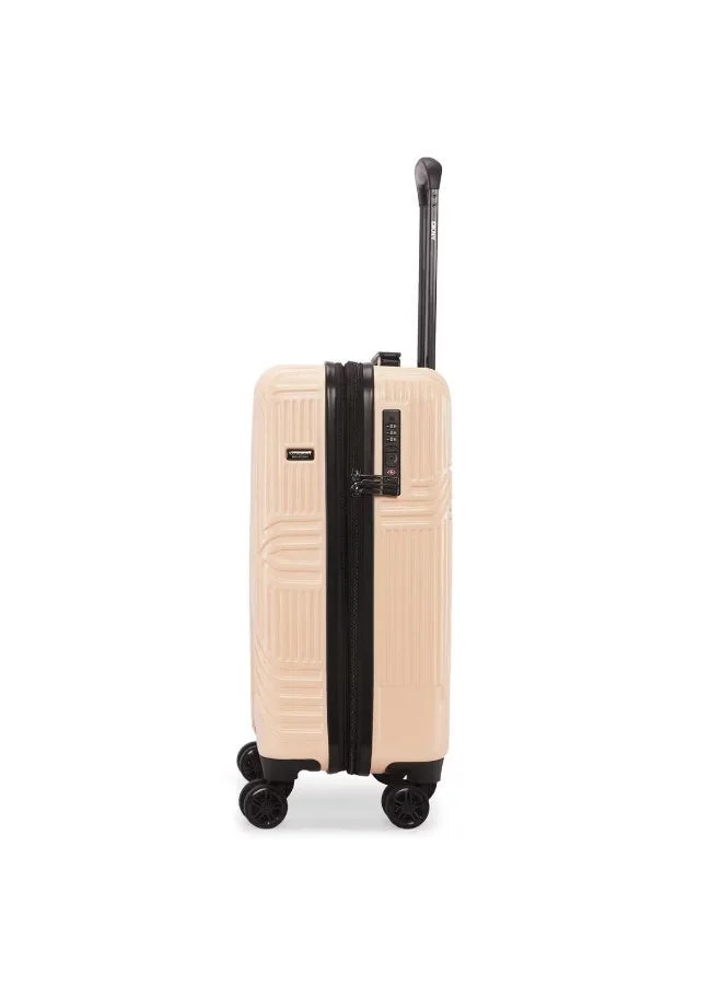 DKNY Pale Peach DKNY City Scape Hardside Luggage on Wheels for Unisex | Ultra Lightweight ABS with Spinner Wheels 4 Color Pale Peach for Women | Best Price UAE