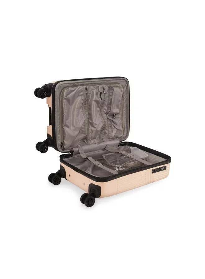 DKNY Pale Peach DKNY City Scape Hardside Luggage on Wheels for Unisex | Ultra Lightweight ABS with Spinner Wheels 4 Color Pale Peach for Women | Best Price UAE