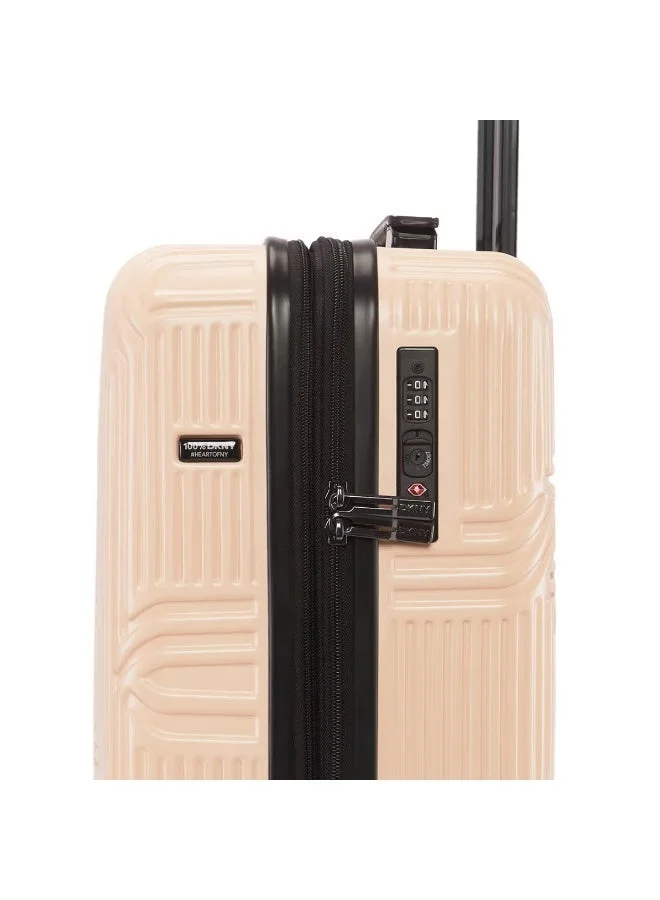 DKNY Pale Peach DKNY City Scape Hardside Luggage on Wheels for Unisex | Ultra Lightweight ABS with Spinner Wheels 4 Color Pale Peach for Women | Best Price UAE