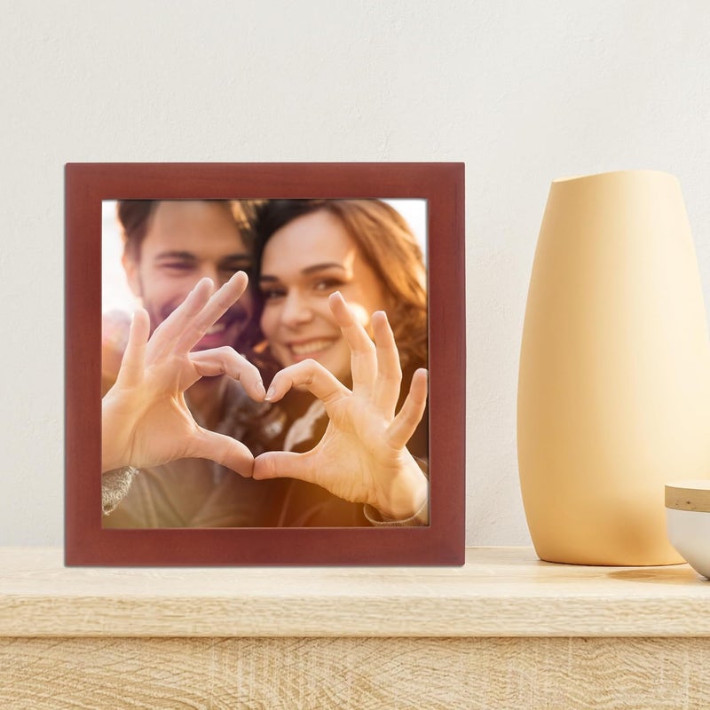 Lawrence Frames 5x5 Walnut Wood Picture Frame - Gallery Collection - Image 2