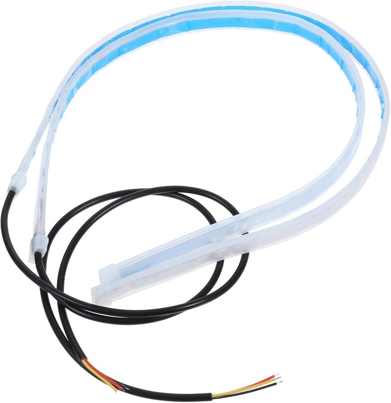 MAGICLULU 2 قطعة شريط إضاءة ديناميكي LED للغطاء الأمامي للسيارات، شريط إضاءة مرن مع وظيفة إشارة الانعطاف، مناسب للمركبات، تصميم مقاوم للماء وفائق النحافة. - Image 1
