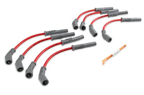 MSD 32829 Super Conductor Spark Plug Wire Set, Red - Image 4