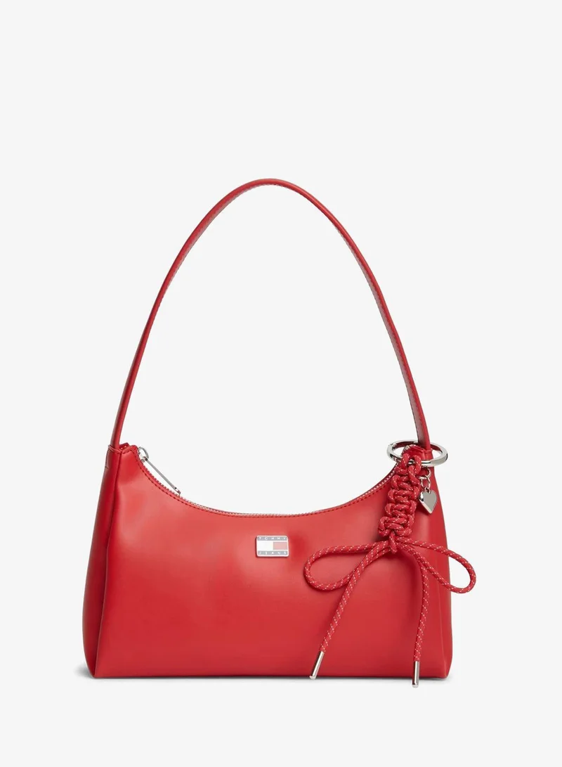 TOMMY JEANS Logo Charm Shoulder Bag