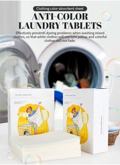 Generic 40 sheets Color Catcher Sheets, Color Collection Laundry Tablets,Prevents Color Bleeding for Works in Hot and Cold Washes  - Image 2