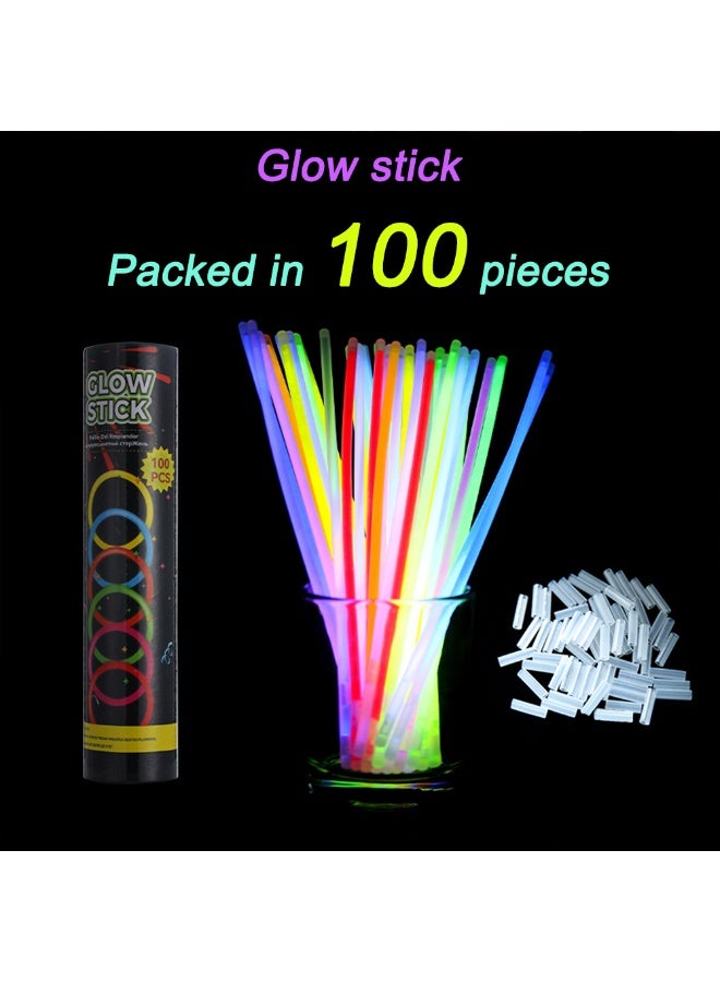 ILovhaprty 100pcs Glow Sticks Party Favors For Kids Glow In The Dark With Connectors - Image 2