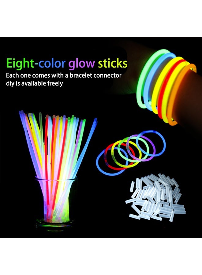 ILovhaprty 100pcs Glow Sticks Party Favors For Kids Glow In The Dark With Connectors - Image 5