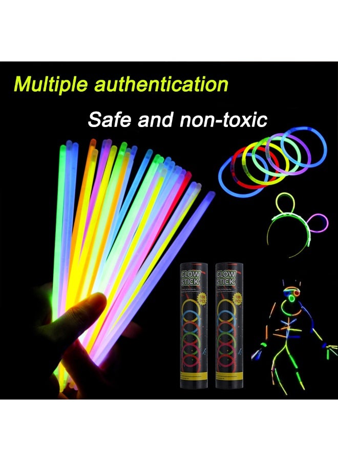 ILovhaprty 100pcs Glow Sticks Party Favors For Kids Glow In The Dark With Connectors - Image 4