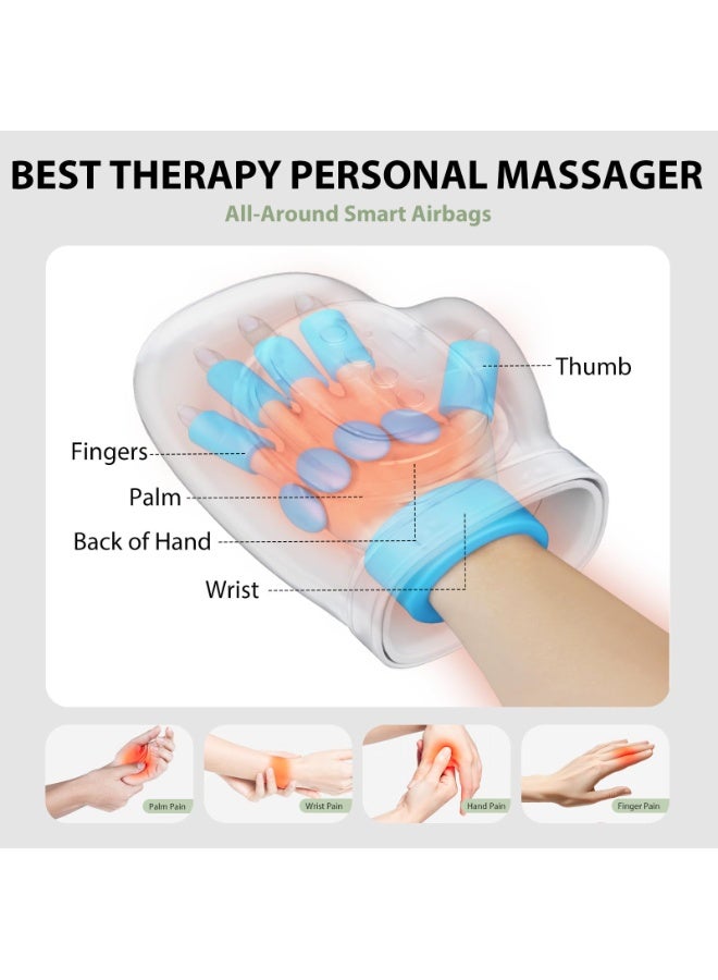 WALALLA Hand Massager with Heat and Compression, 3 Massage 4 Temperatures 5 Compression Models Hand Massage for Arthritis and Carpal Tunnel, Ideal Gifts for Women/Men - Image 3