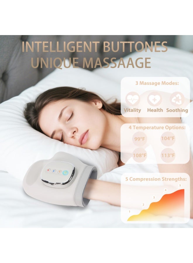 WALALLA Hand Massager with Heat and Compression, 3 Massage 4 Temperatures 5 Compression Models Hand Massage for Arthritis and Carpal Tunnel, Ideal Gifts for Women/Men - Image 4