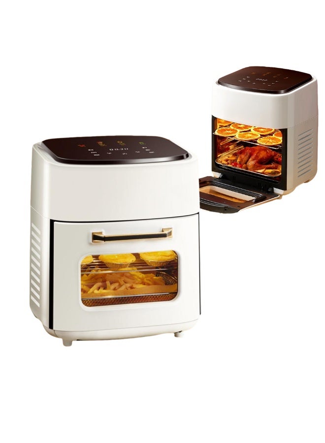 أرابايت قلاية هوائية كبيرة سعة 15 لتر بشاشة رقمية تعمل باللمس - عدة أوضاع محددة مسبقًا للقلي الصحي والشوي والخبز، عنصر أساسي في مطبخ العائلة - Image 1