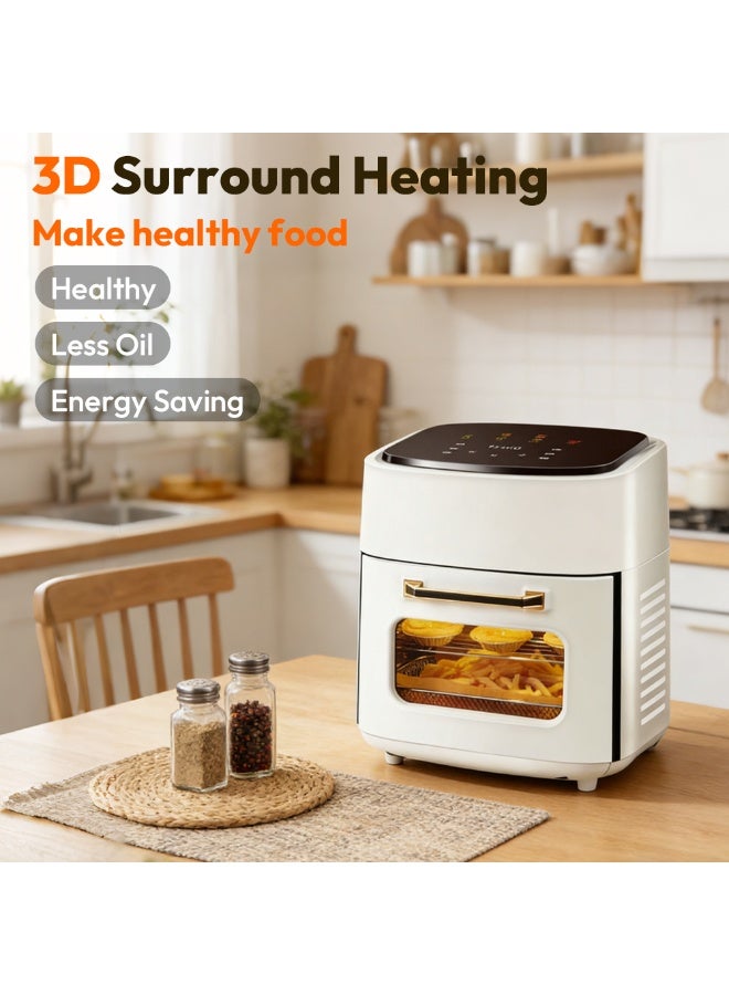 أرابايت قلاية هوائية كبيرة سعة 15 لتر بشاشة رقمية تعمل باللمس - عدة أوضاع محددة مسبقًا للقلي الصحي والشوي والخبز، عنصر أساسي في مطبخ العائلة - Image 2