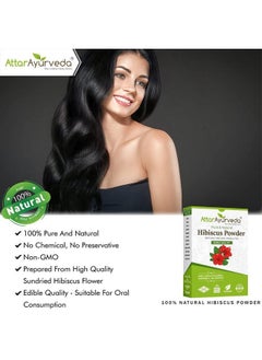 ATTAR AYURVEDA Attar Ayurveda Hibiscus powder for hair growth (100 Grams) | Ideal for Hair pack, Face pack, Eating, and Hibiscus tea | Gudhal Ka Phool Powder | 100% Pure and Natural, No Preservatives  - Image 3