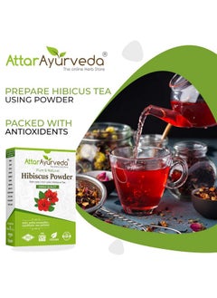 ATTAR AYURVEDA Attar Ayurveda Hibiscus powder for hair growth (100 Grams) | Ideal for Hair pack, Face pack, Eating, and Hibiscus tea | Gudhal Ka Phool Powder | 100% Pure and Natural, No Preservatives  - Image 5