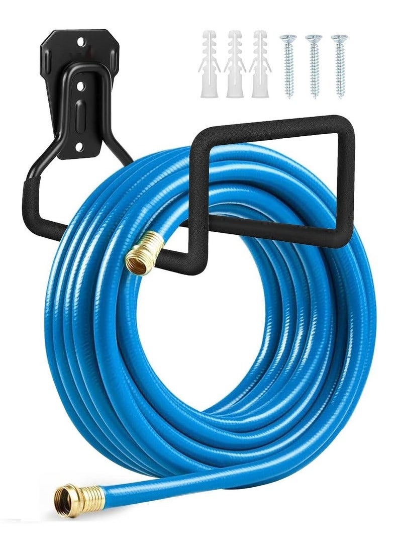 دوفا خرطوم مياه حامل لي ماء،حامل خرطوم الماء للحديقة، لي غسيل حوش حامل خرطوم حديقة معدني، حامل خرطوم عالي التحمل، متعدد الوظائف مثبت على الحائط للفناء الخارجي، المرآب، غرفة المرافق، غرفة التخزين بكرة خرطوم ماء - Image 2