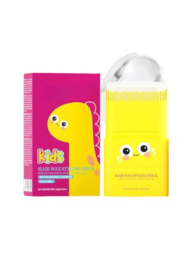 gowwim Nongreasy Hair Wax Stick 2 BuiltIn Combs Wax Stick for Hair Taming Fly Away Hair Stick Wax Natural Ingredients Wax Hair Stick for Kids Children Baby for Daily Styling - Image 1