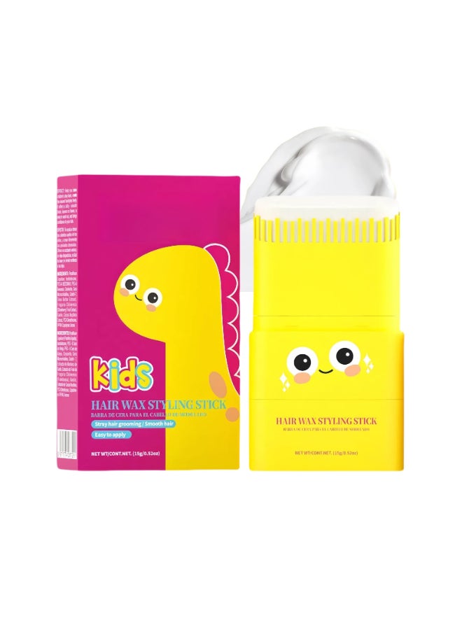 gowwim Nongreasy Hair Wax Stick 2 BuiltIn Combs Wax Stick for Hair Taming Fly Away Hair Stick Wax Natural Ingredients Wax Hair Stick for Kids Children Baby for Daily Styling - Image 2