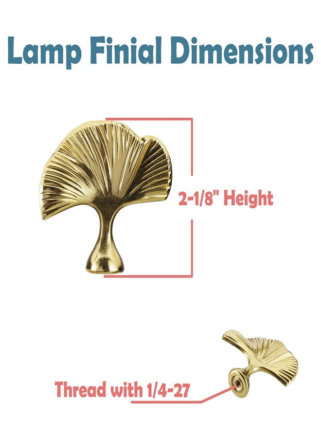 Aspen Creative 24054-07-1, Finial for Lamp Shade, Brass Finish, 2-1/8" Height - Image 2