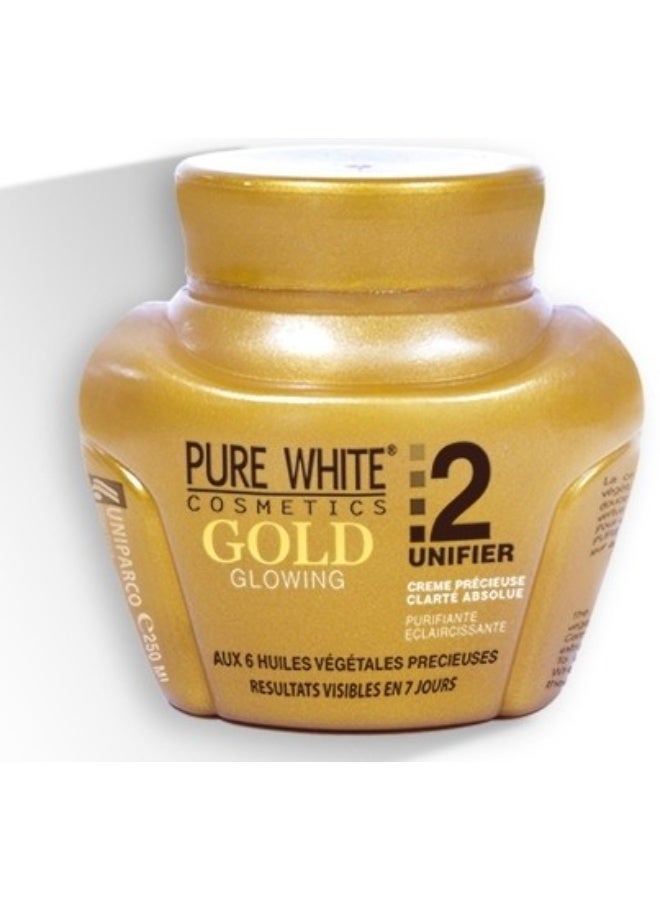 بيور وايت كوزماتيكس كريم تفتيح البشرة بخلاصة الذهب الأبيض النقي 150 مل - Image 1