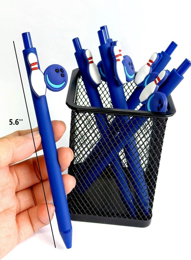 QFSH 6Pcs Cute Cartoon Bowling Ballpoint Pens Fun Ball and Pin Writing Pens for Office Students School Supplies 1mm Black Ink - Image 2