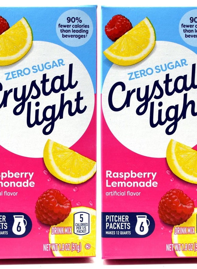 Crystal Light Raspberry Lemonade, 12-Quart 1.8-Ounce Canister (Pack Of 2) - Image 1