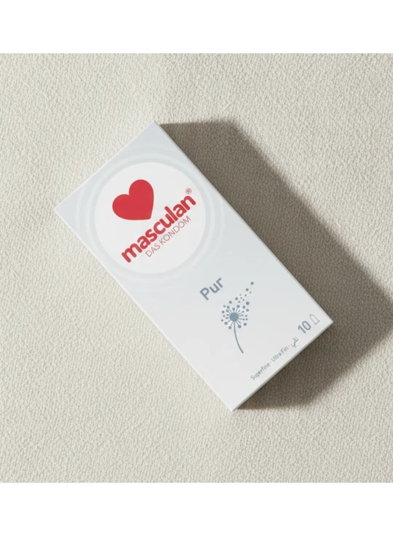 Masculan Ultra Thin Transparent Medical Condom for Natural Feeling – 10 Pieces