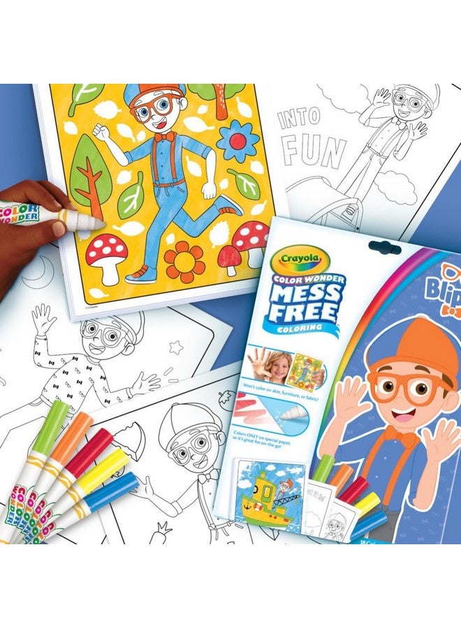 Crayola Blippi Color Wonder Coloring Set, 18 Blippi Mess Free Coloring Pages for Toddlers, Travel Activity, Toddler Toys & Gifts - Image 5