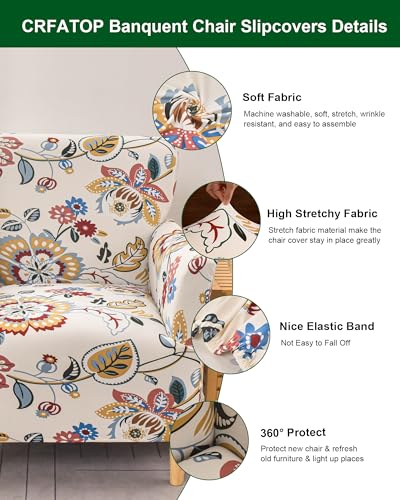 CRFATOP Stretch Modern Banquet Armchair Slipcover 1-Piece Accent Chair Covers with Arms Soft Chair Slipcovers for Living Room Armchair Furniture Protector Office Reception Reading Sofa,B61 - Image 4