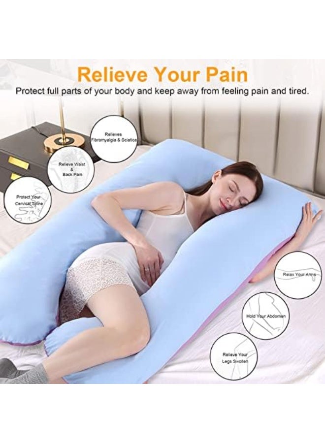 U-Shaped Full Body Support Pillow 70*130cm Ergonomic Orthopedic Pillow with Washable Cover - Image 4