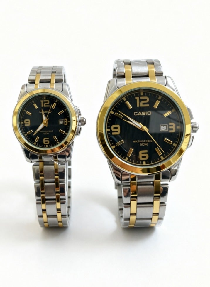 CASIO His And Her Couple Analog Watch MTP/LTP-1314SG-1A - Image 1