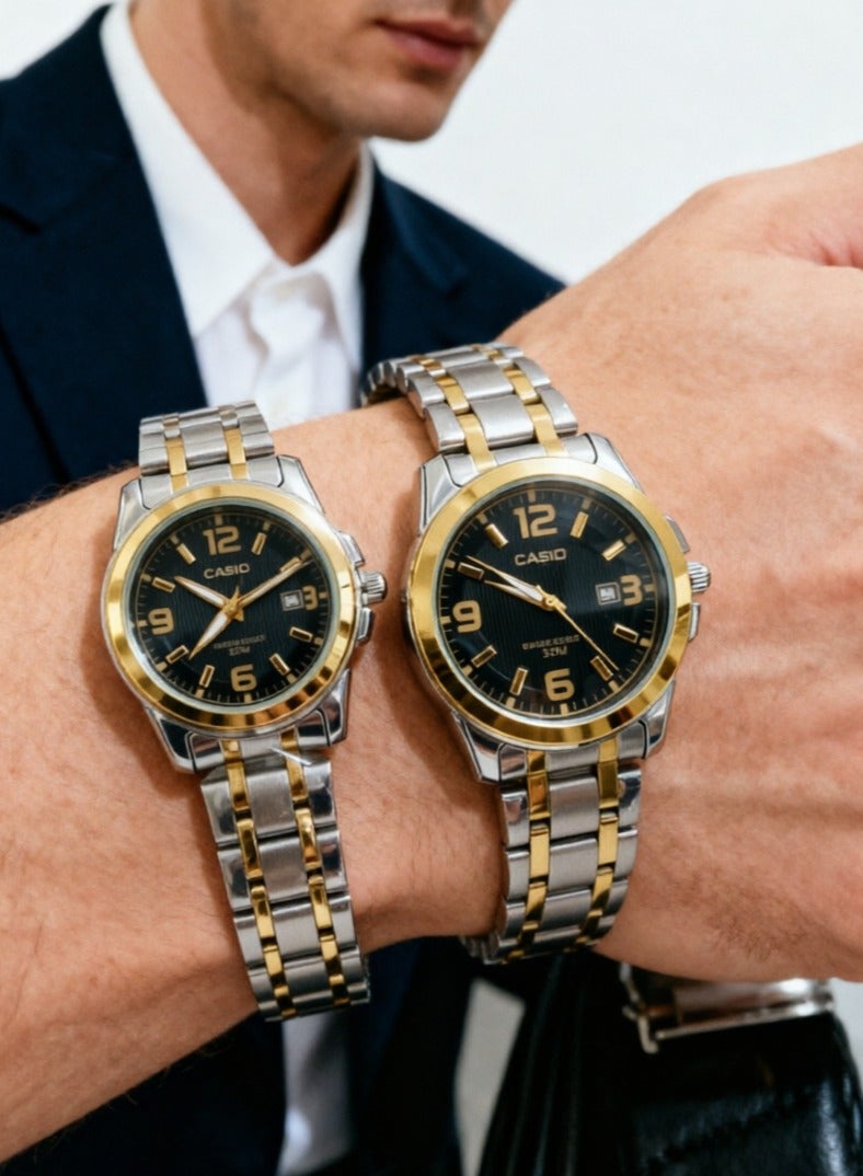CASIO His And Her Couple Analog Watch MTP/LTP-1314SG-1A - Image 3