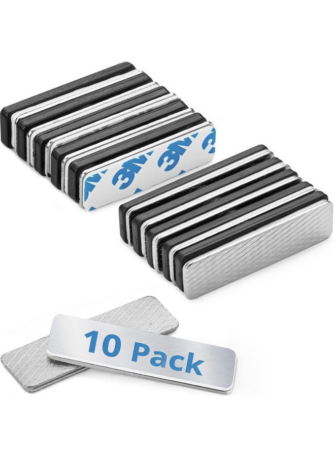 EcoEarth Adhesive Twopiece Design Name Tag Magnets (10 Badge Holder Magnets 1.75 X 0.5 Inches) Name Tag Magnet Backs W/ 3 Extrastrong Neodymium Magnets For Id Badge Holders - Image 1