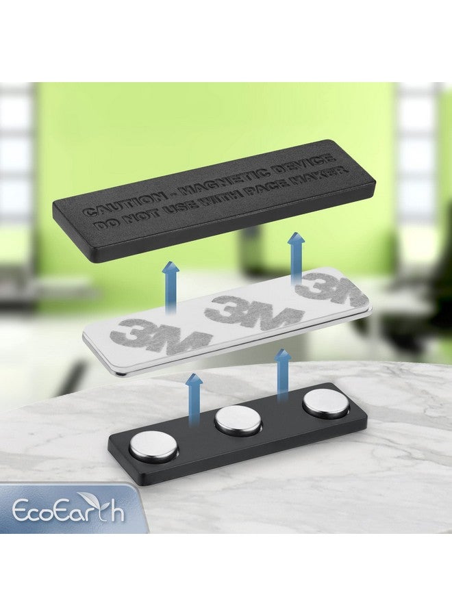EcoEarth Adhesive Twopiece Design Name Tag Magnets (10 Badge Holder Magnets 1.75 X 0.5 Inches) Name Tag Magnet Backs W/ 3 Extrastrong Neodymium Magnets For Id Badge Holders - Image 4