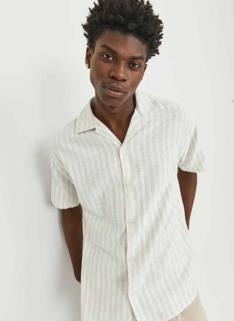 JACK & JONES  Striped Short Sleeve Shirt for Men | Best Price UAE