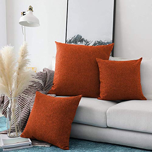 Khooti Jute Cushion Cover | 24x24 | Orange | Set of 2 | Throw Pillow Cover for Couches, Chairs, Sofas, Beds, Coffee Tables, Living Rooms, Bedrooms, Modern Boho Design - Image 2