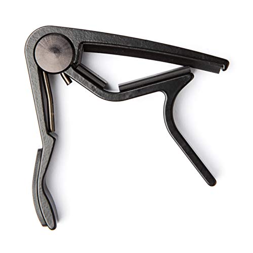 Mustang One Handed Trigger Guitar Metal Capo Quick Change For Ukulele, Electric And Acoustic Guitars (BK) - Image 1