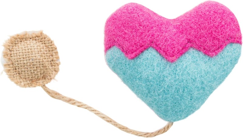 Trixie Heart, fabric, catnip, 8 cm/18 cm - Image 1
