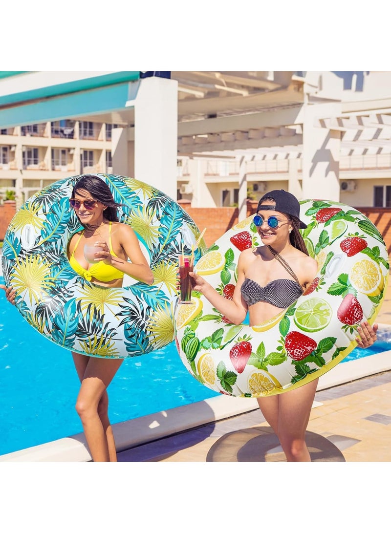 Zikra 3 Pcs Inflatable Pool Floats 47 Inch Pool Floaties Tubes Jumbo Pool Tubes Pool Rings for Adults Summer Beach Bachelorette Wedding Party Decor Supplies - Image 5