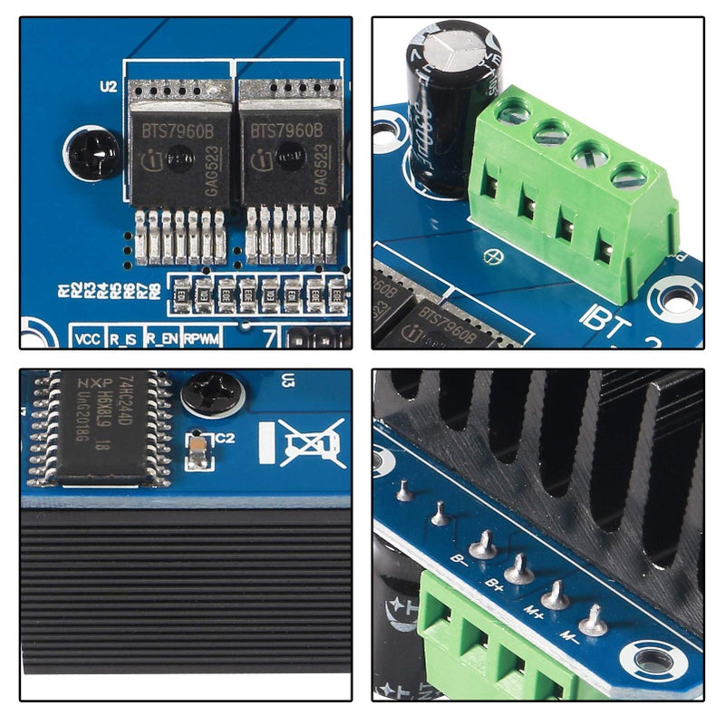 UMLIFE 3pcs BTS7960 43A High Power Motor Driver Module/Smart Car Driver Module for Arduino Current Limit - Image 3