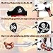 Legigo 48 Pcs Funny Pirate Party Set Include 16 Pirate Hats 16 Eye Patches 16 Inflatable Swords for Pirate Party Cosplay Caribbean Dress Accessories - Image 4