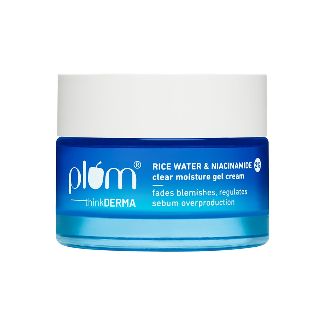 Plum 2 Niacinamide Rice Water Superlight Gel Cream Moisturizer for Face OilFree Hydration Brightens Fades Blemishes DermatTested All Skin Types Women Men 100 Vegan 50 g
