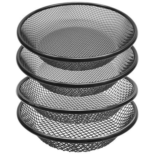 Mulctun 4Pcs 11.8" W Soil Sifter for Gardening, 2,4,6,8mm Grid Rock Sifter for 5 Gallon Bucket, Stainless Steel Fine Dirt Sifter, Compost Sifter for Capturing Dirt, Sand, Rocks, and Filtering Compost (Black) - Image 1