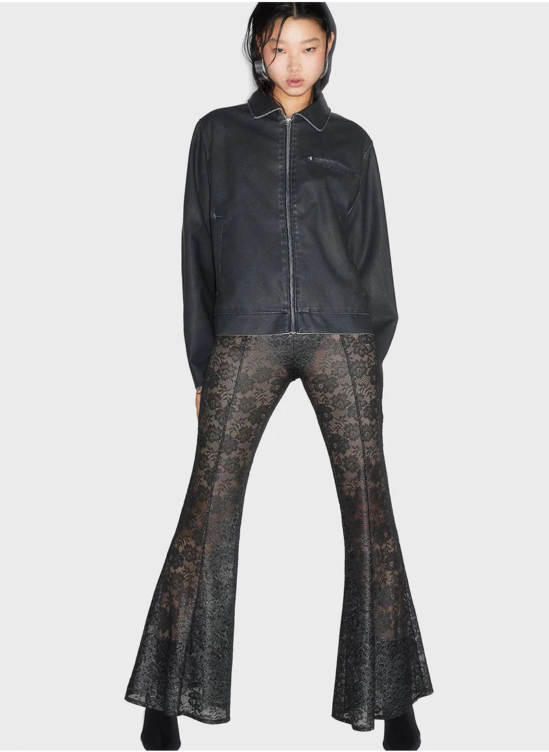 H&M Lace Flared Trousers