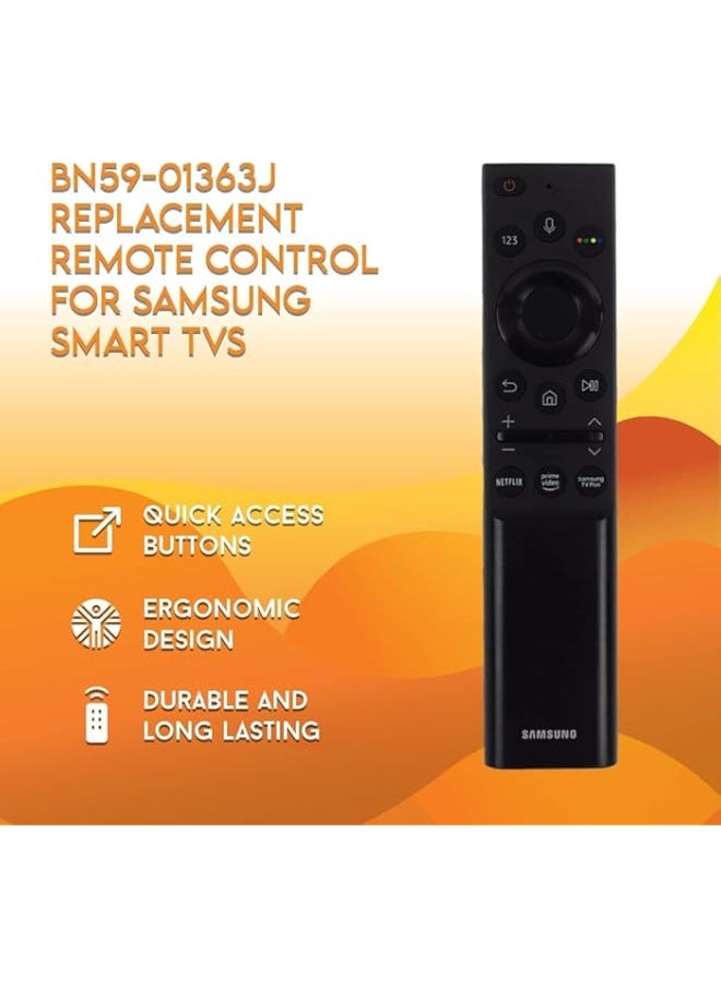Replacement Voice Remote Control for Samsung Smart TV Includes Netflix, Prime Video and Samsung Internet Shortcut Buttons (BN59 01363J)