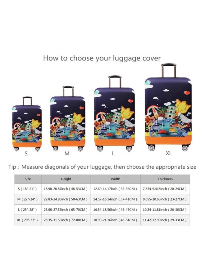 Thickened Luggage Covers Travel Luggage Cover Spandex Suitcase Protector Multicolour (L(for 25-28" luggage)) - Image 2