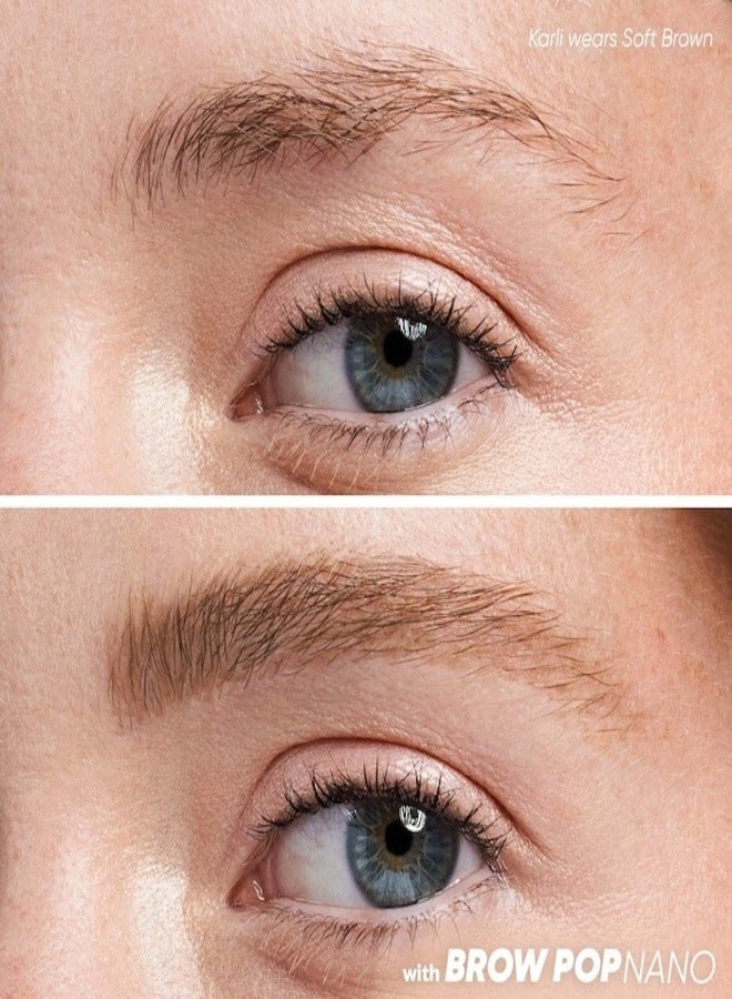 Kosas Brow Pop Nano Ultra-Fine Detailing & Feathering Eyebrow Pencil, Soft Brown - Light Brown/Dark Blonde 0.03g - Image 2