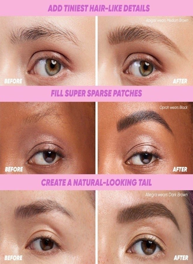 Kosas Brow Pop Nano Ultra-Fine Detailing & Feathering Eyebrow Pencil, Soft Brown - Light Brown/Dark Blonde 0.03g - Image 3