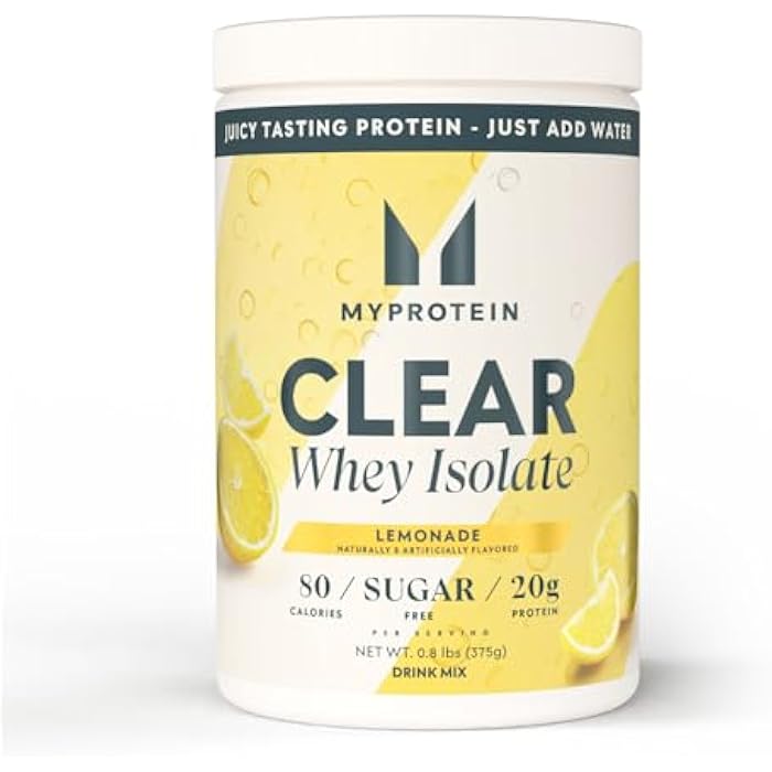 Myprotein Clear Whey Isolate Protein Powder, 15 Servings (0.8lbs) Lemonade, 20g Protein per Serving, Naturally Flavored Drink Mix, Daily Protein Intake for Superior Performance - Image 1