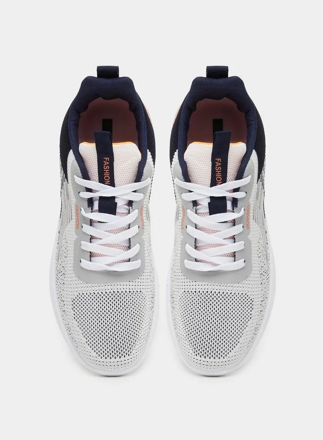 Styli Styli Printed Lace Up Sneakers