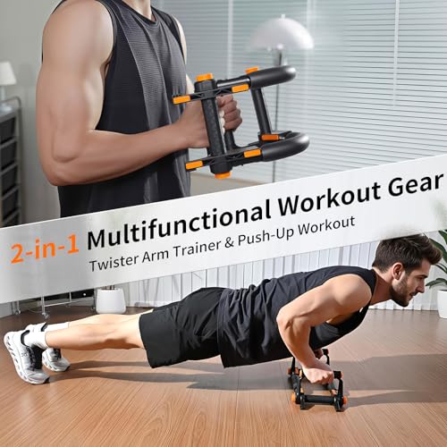 kisnbld Twister Arm Trainer, Adjustable 20-70lbs Push-Up & Arm Strength Equipment, Ergonomic Non-Slip Grip, Spring Resistance Home Gym for Men Women - Image 2