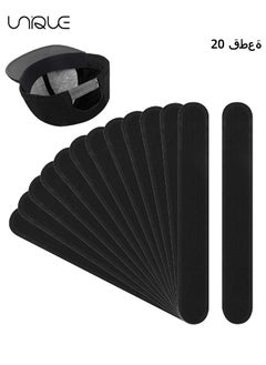 Unique 20 Pcs Black Hat Sweat Protector Sweat Pads Hat Cleaner Disposable Collar Protector Sweat Pads Neck Liner Pads Hat Sweat Pad Prevent Sweat Stains Stay Dry  - Image 1